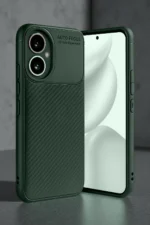 Uray store Honor 400 Kılıf Auto Focus Karbon Kapak - Koyu Yeşil - Görsel 5