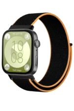 Uray store Huawei Fit 4 Hasırlı Cırtcırtlı Kordon - Siyah-Turuncu