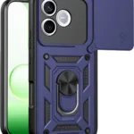 Uray store Huawei Honor 600 Lite Pars Lens Yüzüklü Silikon - Lacivert