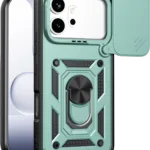 Uray store Huawei Honor 600 Pars Lens Yüzüklü Silikon - Yeşil