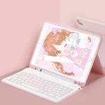 Uray store Huawei MatePad Air 11.5 Kılıf KC01 Smart Klavyeli Tablet Kılıfı - Pembe