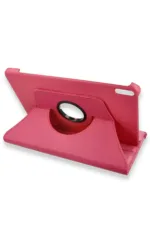 Uray store Huawei MatePad SE 11 Kılıf 360 Tablet Deri Kılıf - Pembe - Görsel 2