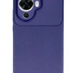 Uray store Huawei Nova 12S Kılıf Auto Focus Karbon Kapak - Lacivert