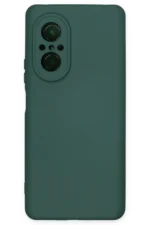 Uray store Huawei Nova 9 SE Kılıf Nano içi Kadife Silikon - Koyu Yeşil