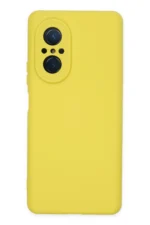 Uray store Huawei Nova 9 SE Kılıf Nano içi Kadife Silikon - Sarı