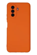 Uray store Huawei Nova Y70 Kılıf Nano içi Kadife Silikon - Turuncu