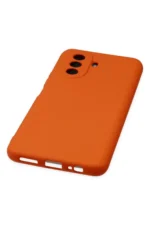 Uray store Huawei Nova Y70 Kılıf Nano içi Kadife Silikon - Turuncu - Görsel 4