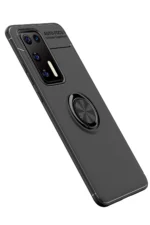 Uray store Huawei P40 Kılıf Range Yüzüklü Silikon - Siyah - Görsel 2