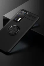 Uray store Huawei P40 Kılıf Range Yüzüklü Silikon - Siyah - Görsel 3