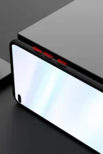 Uray store Huawei P40 Kılıf Range Yüzüklü Silikon - Siyah-Kırmızı - Görsel 7