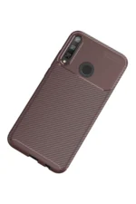 Uray store Huawei P40 Lite E Kılıf Auto Focus Karbon Kapak - Kahverengi - Görsel 2