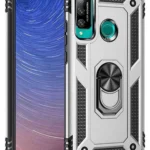 Uray store Huawei P40 Lite E Kılıf Sofya Yüzüklü Silikon Kapak - Gümüş
