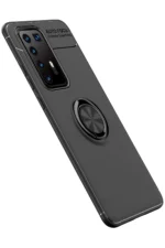 Uray store Huawei P40 Pro Kılıf Range Yüzüklü Silikon - Siyah - Görsel 2