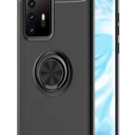 Uray store Huawei P40 Pro Kılıf Range Yüzüklü Silikon - Siyah