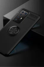 Uray store Huawei P40 Pro Kılıf Range Yüzüklü Silikon - Siyah - Görsel 3