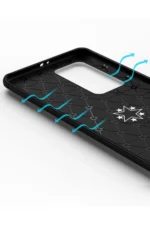 Uray store Huawei P40 Pro Kılıf Range Yüzüklü Silikon - Siyah - Görsel 6