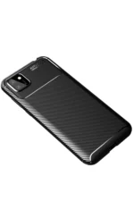 Uray store Huawei Y5P Kılıf Auto Focus Karbon Kapak - Siyah - Görsel 2