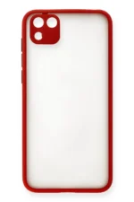 Uray store Huawei Y5P Kılıf Montreal Silikon Kapak - Kırmızı
