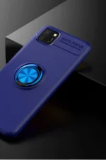 Uray store Huawei Y5P Kılıf Range Yüzüklü Silikon - Mavi - Görsel 2