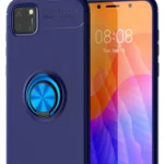 Uray store Huawei Y5P Kılıf Range Yüzüklü Silikon - Mavi