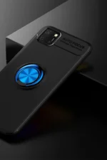 Uray store Huawei Y5P Kılıf Range Yüzüklü Silikon - Siyah-Mavi - Görsel 2