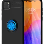 Uray store Huawei Y5P Kılıf Range Yüzüklü Silikon - Siyah-Mavi