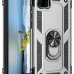 Uray store Huawei Y5P Kılıf Sofya Yüzüklü Silikon Kapak - Gümüş