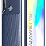 Uray store Huawei Y6P Kılıf Auto Focus Karbon Kapak - Lacivert