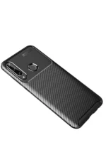 Uray store Huawei Y6P Kılıf Auto Focus Karbon Kapak - Siyah - Görsel 2