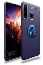 Uray store Huawei Y6P Kılıf Range Yüzüklü Silikon - Mavi