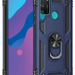 Uray store Huawei Y6P Kılıf Sofya Yüzüklü Silikon Kapak - Lacivert