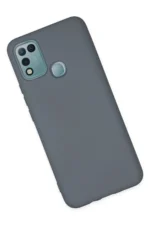 Uray store İnfinix Hot 10 Play Kılıf Nano içi Kadife Silikon - Gri - Görsel 3