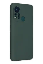 Uray store İnfinix Hot 11s Kılıf Nano içi Kadife Silikon - Koyu Yeşil