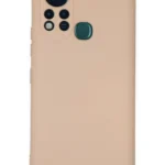 Uray store İnfinix Hot 11s Kılıf Nano içi Kadife Silikon - Pudra