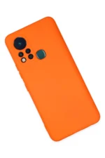 Uray store İnfinix Hot 11s Kılıf Nano içi Kadife Silikon - Turuncu - Görsel 3