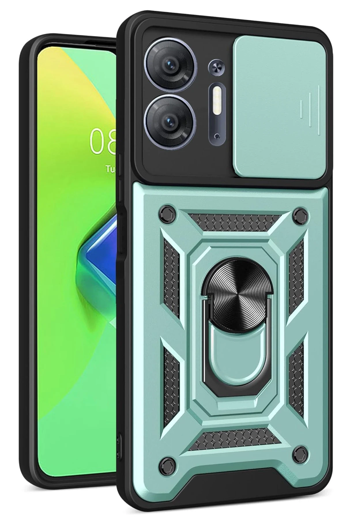 newface-infinix-hot-30-5g-kilif-pars-lens-yuzuklu-silikon-yesil-default Uray store İnfinix Hot 30 5G Kılıf Pars Lens Yüzüklü Silikon - Yeşil - Görsel 1