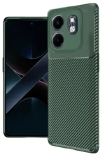 Uray store İnfinix Hot 50i 4G Kılıf Auto Focus Karbon Kapak - Koyu Yeşil