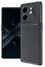 Uray store İnfinix Hot 50i 4G Kılıf Auto Focus Karbon Kapak - Siyah