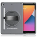 Uray store Apple iPad 10.2 (7.nesil) Kılıf Hand Strap Tablet Kılıfı - Gri