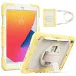 Uray store Apple iPad 10.2 (7.nesil) Kılıf Strap New Tablet Kapak - Sarı