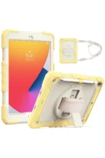 Uray store Apple iPad 10.2 (7.nesil) Kılıf Strap New Tablet Kapak - Sarı