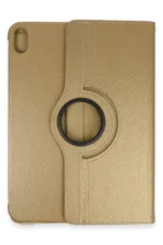 Uray store Apple iPad 2022 10.9 (10.nesil) Kılıf 360 Tablet Deri Kılıf - Gold
