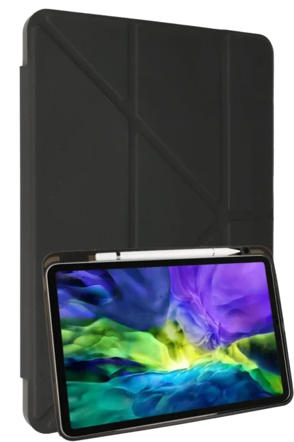 Uray store Apple iPad 2025 10.9 10.Nesil (A16) Kılıf Kalemlikli Mars Tablet Kılıfı - Koyu Gri