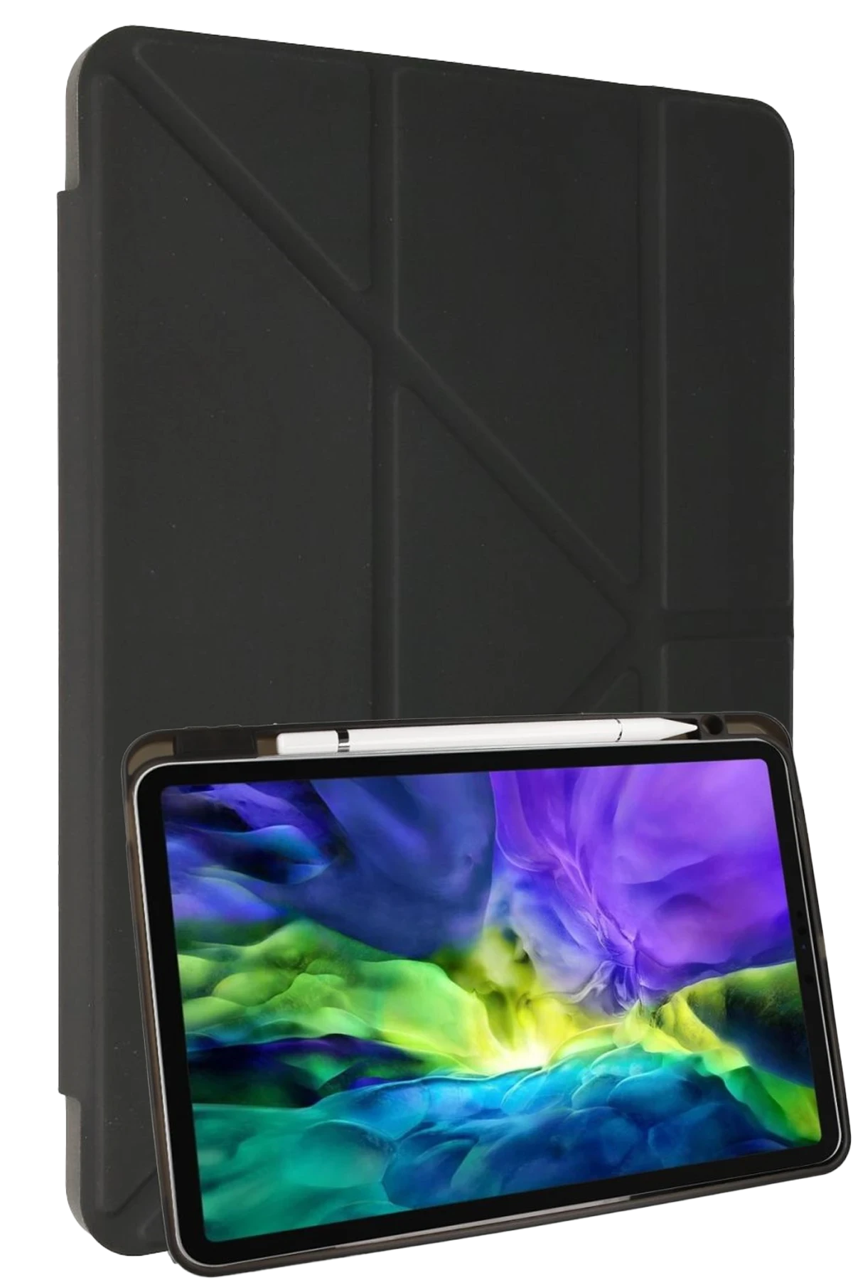 newface-ipad-2022-109-10nesil-kilif-kalemlikli-mars-tablet-kilifi-koyu-gri-default Uray store Apple iPad 2025 10.9 10.Nesil (A16) Kılıf Kalemlikli Mars Tablet Kılıfı - Koyu Gri - Görsel 1