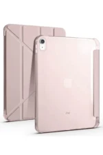 Uray store Apple iPad 2022 10.9 (10.nesil) Kılıf Kalemlikli Mars Tablet Kılıfı - Rose Gold - Görsel 4