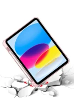 Uray store Apple iPad 2022 10.9 (10.nesil) Kılıf Kalemlikli Mars Tablet Kılıfı - Rose Gold - Görsel 5