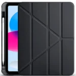 Uray store Apple iPad 2022 10.9 (10.nesil) Kılıf Kalemlikli Mars Tablet Kılıfı - Siyah