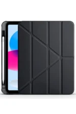 Uray store Apple iPad 2022 10.9 (10.nesil) Kılıf Kalemlikli Mars Tablet Kılıfı - Siyah