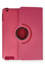 Uray store Apple iPad 4 9.7 Kılıf 360 Tablet Deri Kılıf - Pembe - Görsel 2