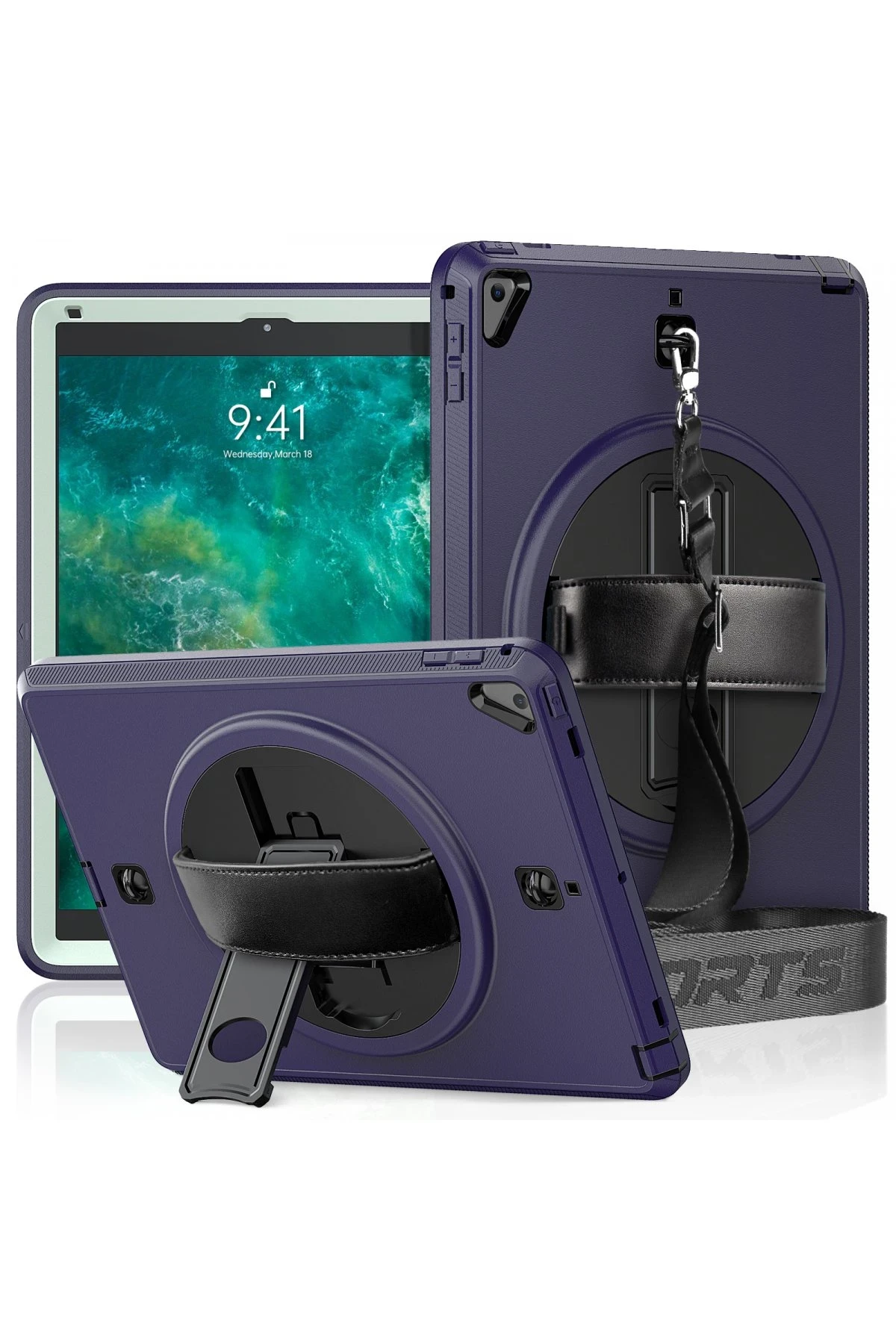 newface-ipad-5-air-97-kilif-strap-c-otterbox-tablet-kapak-lacivert-default Uray store Apple iPad 5 Air 9.7 Kılıf Strap-C Otterbox Tablet Kapak - Lacivert - Görsel 1